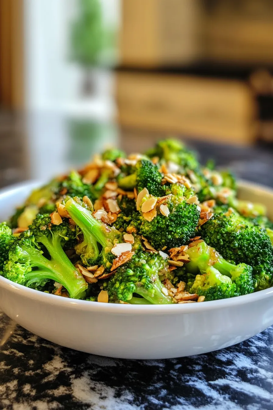 Quick and Easy Broccoli Almondine Side Dish