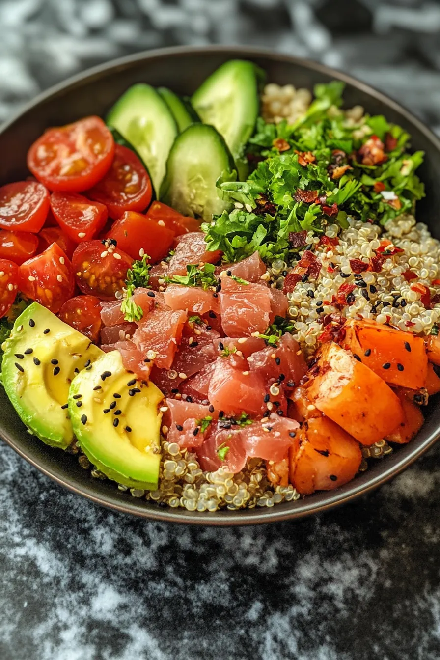 Speedy Tuna & Quinoa Bowl: A Quick Tuna Meal Prep Delight recipe photo